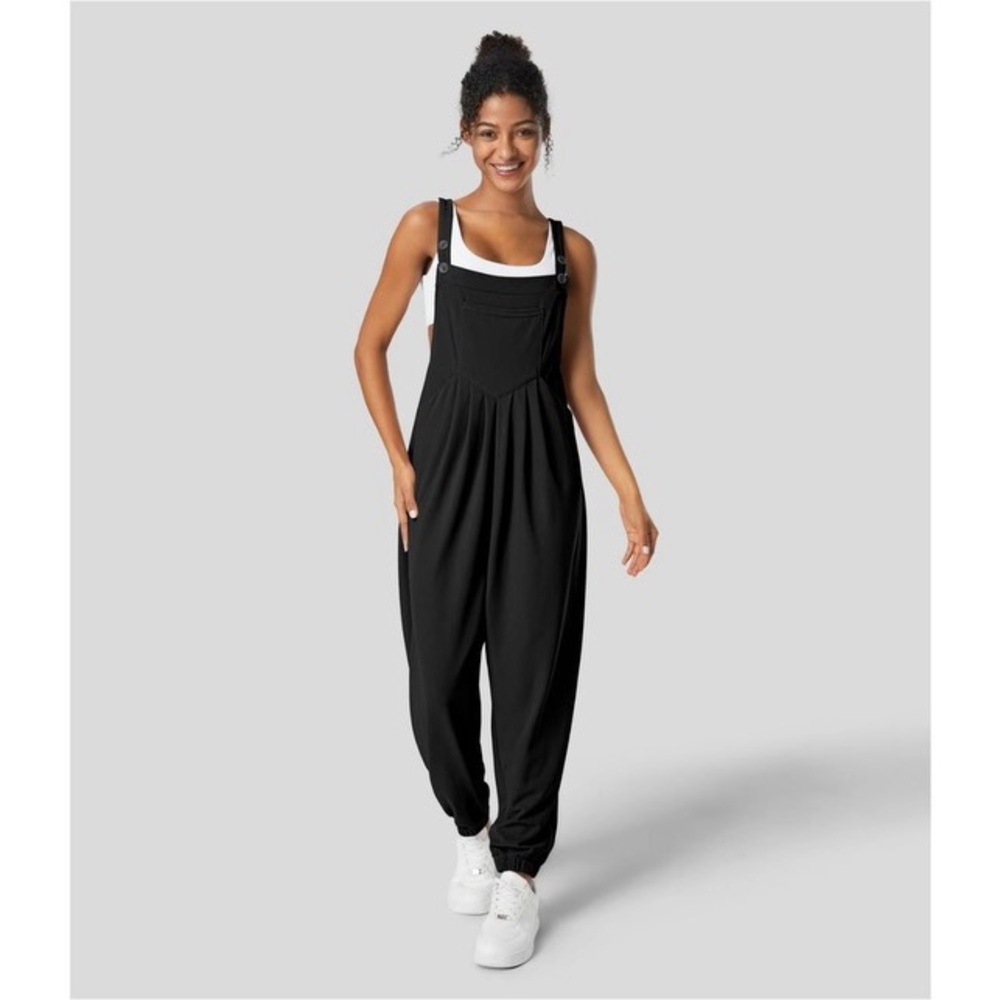 TikTok Viral Halara Adjustable Strap Button Jogger Overalls